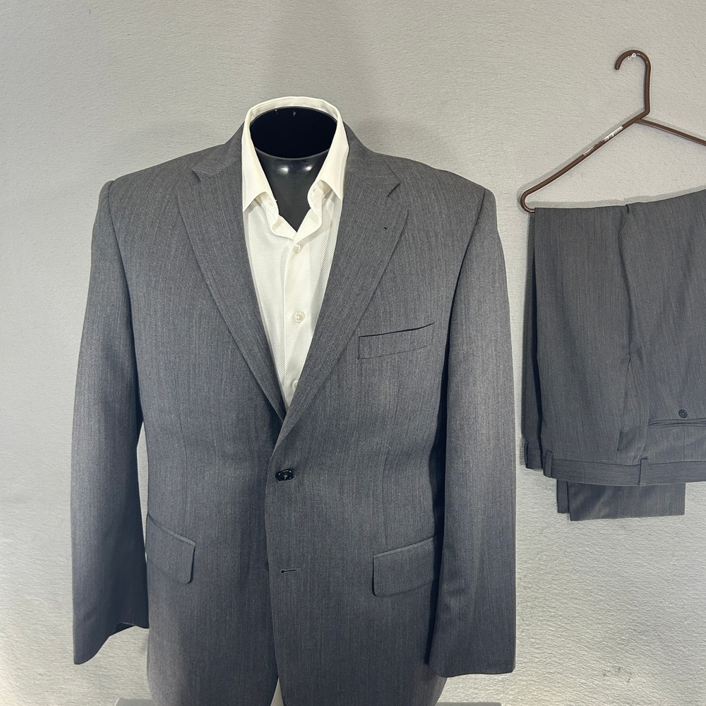 Jos. A. Bank Suit Mens 42R 34x30 Gray Tailored Fit Signature Collection Wool